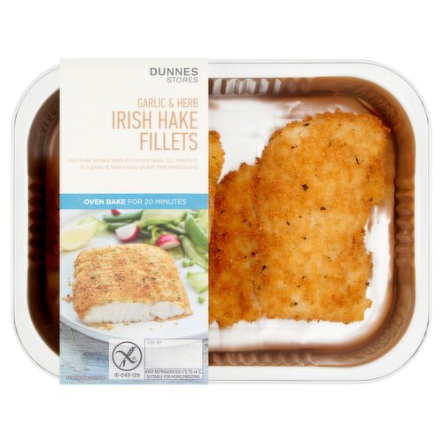 Dunnes Stores Garlic & Herb Irish Hake Fillets 250g