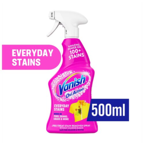 'Vanish Oxi Action Fabric Stain Remover Pre-Wash Spray 500ml