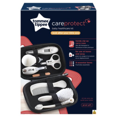 Tommee Tippee Baby Healthcare and Grooming Kit, 9x Home & Travel Care Essentials