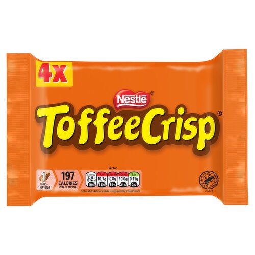 Toffee Crisp Bar 4 Pack Multipack 152g