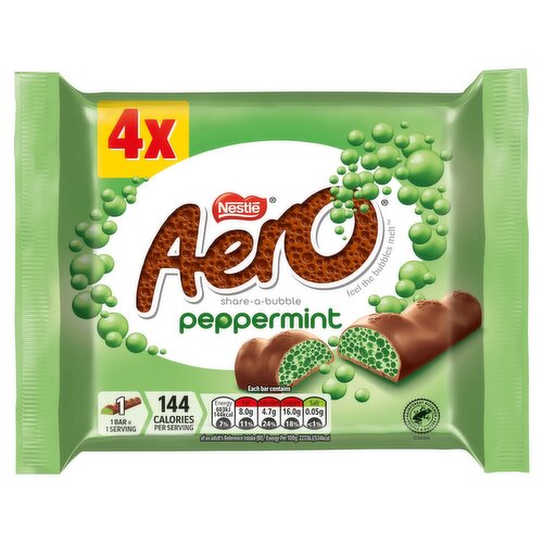 Aero Bubbly Peppermint Chocolate Bar 4 Pack Multipack 108g - Dunnes Stores