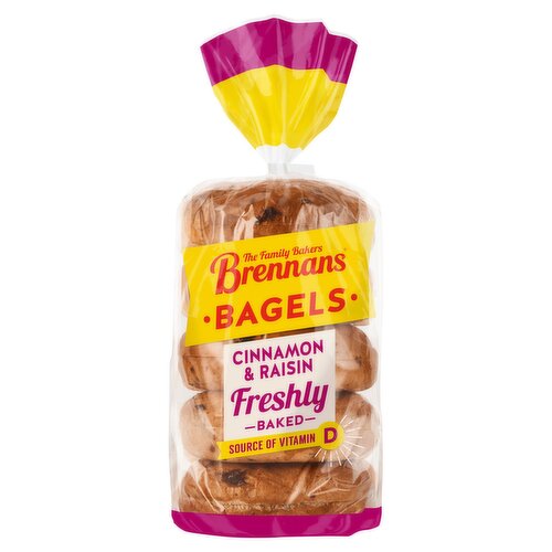 Brennans Cinnamon & Raisin Bagels 425g
