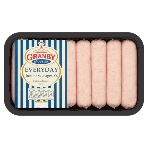 Granby of Dublin Everyday Jumbo Sausages 8's 454g