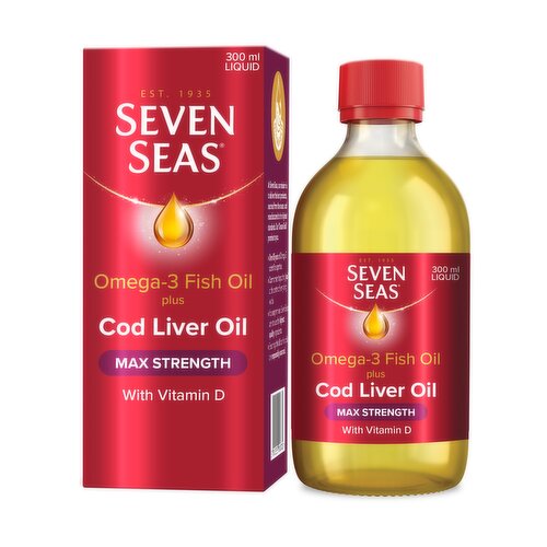 Seven Seas Omega-3 Cod Liver Oil Max Strength 300ml
