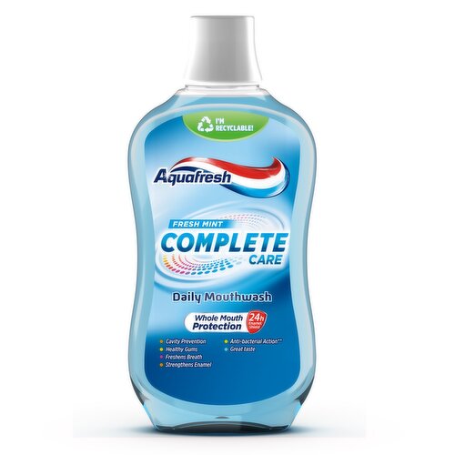 Aquafresh Complete Care Fresh Mint Mouthwash 500ml