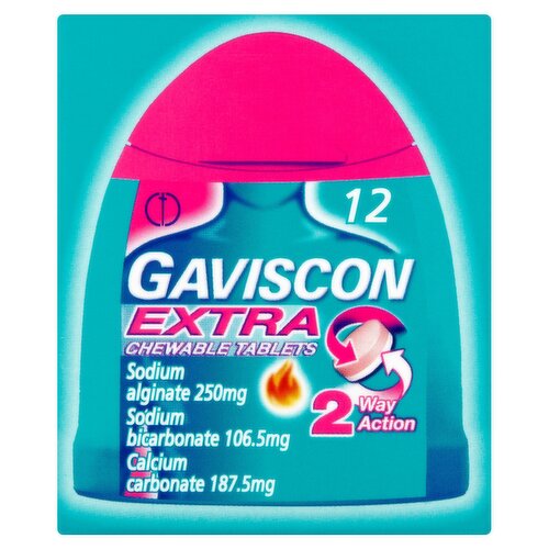 Gaviscon Extra Peppermint Chewable Tablets 12s