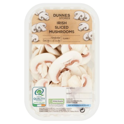 Dunnes Stores Irish Sliced Mushrooms 150g