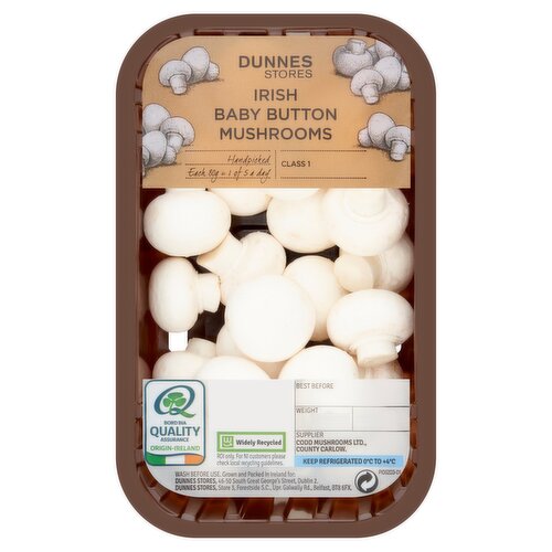 Dunnes Stores Irish Baby Button Mushrooms190g