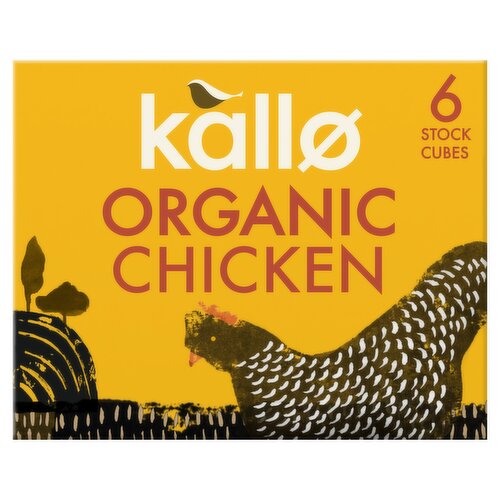 Kallo 6 Organic Chicken Stock Cubes 66g