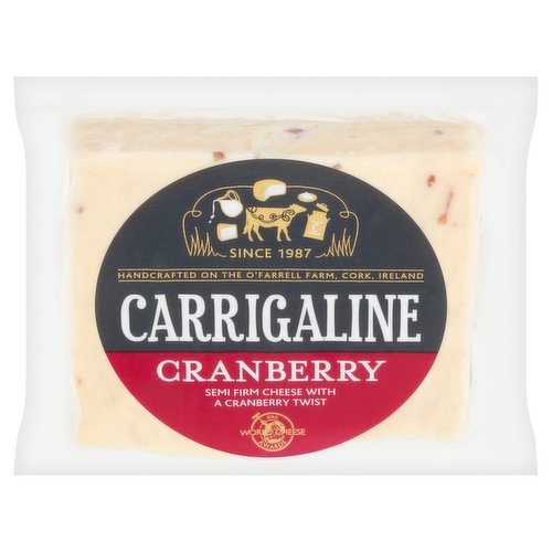 Sheridans Cheesemongers Carrigaline Cranberry Semi Firm Cheese 150g