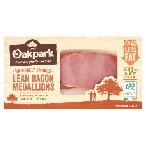 Oakpark 6 Naturally Smoked Lean Bacon Medallions 170g