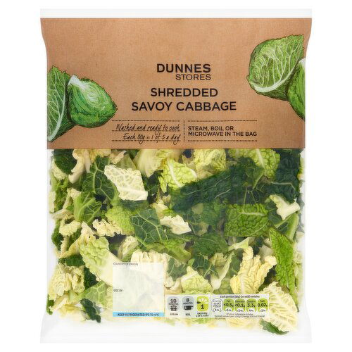 Dunnes Stores Shredded Savoy Cabbage 300g