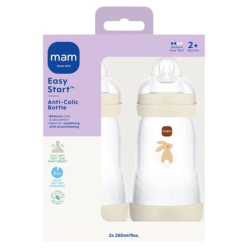 MAM Easy Start Bottle Anti-Colic Bottle 2+ Months 2 x 260 ml