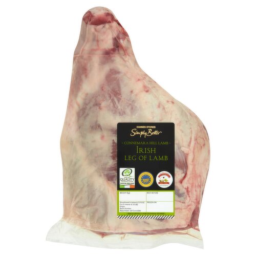 Dunnes Stores Simply Better Frozen Connemara Hill Lamb Irish Leg of Lamb 2kg