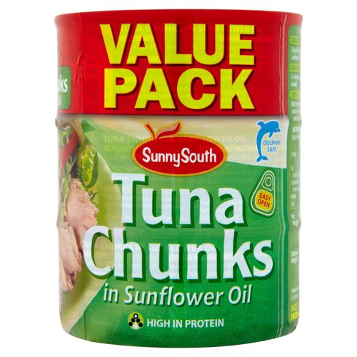 Sunny South Tuna Chunks in Sunflower Oil 3 x 160g (480g)