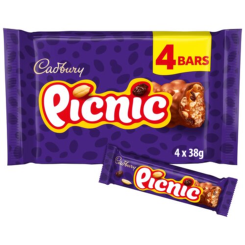 Cadbury Picnic Chocolate Bar 4 Pack Multipack 128g (4 x 32g)
