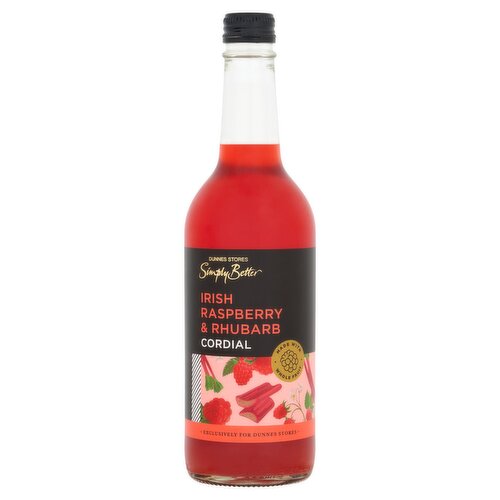 Dunnes Stores Simply Better Irish Raspberry & Rhubarb Cordial 500ml
