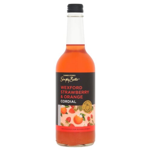 Dunnes Stores Simply Better Wexford Strawberry & Orange Cordial 500ml