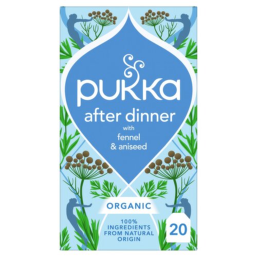 Pukka Organic After Dinner Tea 20 Home Compostable Herbal Tea Bags 40g