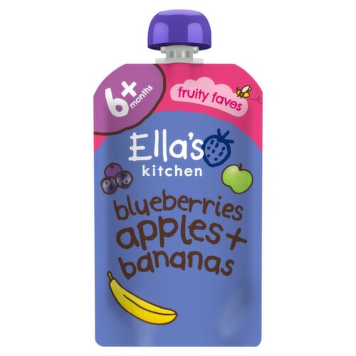 Ella's Kitchen Blueberries Apples + Bananas with Vanilla 6+ Months 120g
