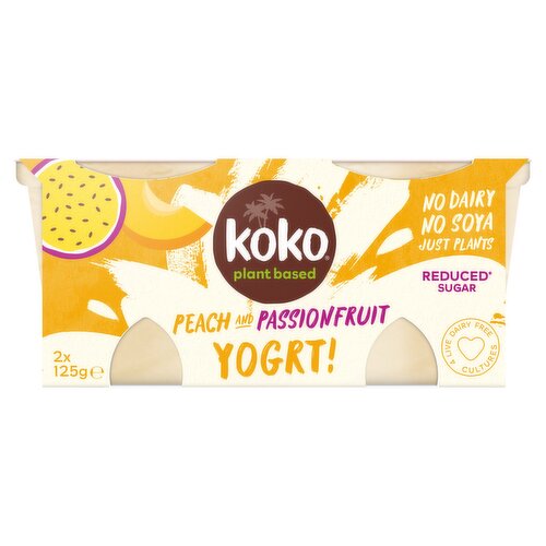 Koko Peach and Passionfruit Yogrt 2 x 125g (250g)