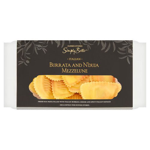 Dunnes Stores Simply Better Italian Buratta and N'duja Mezzelune 250g