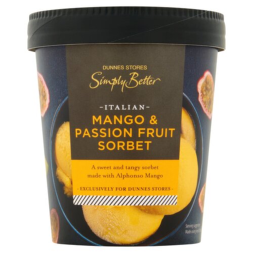 Dunnes Stores Simply Better Italian Mango & Passion Fruit Sorbet 275g