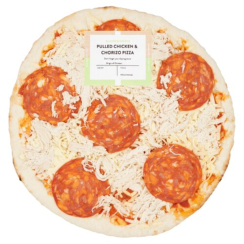 Baxter & Greene Pulled Chicken & Chorizo Pizza 510g