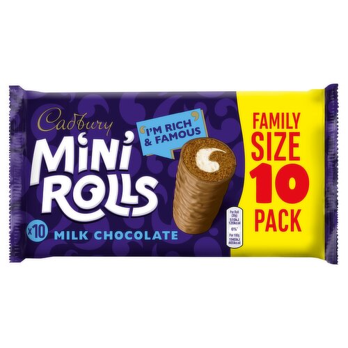 Cadbury Milk Chocolate Mini Rolls Cakes 10 Pack