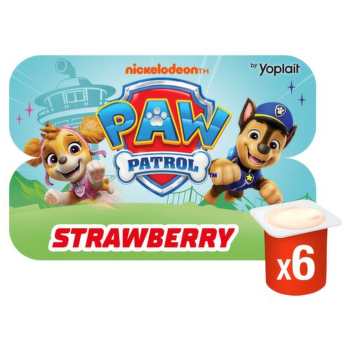 Paw Patrol Kids Strawberry Yoghurt Pots 6 x 45g