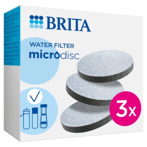 BRITA MicroDisc replacement filter discs for BRUTA Water Filter Bottles & Carafe - 3 Pack