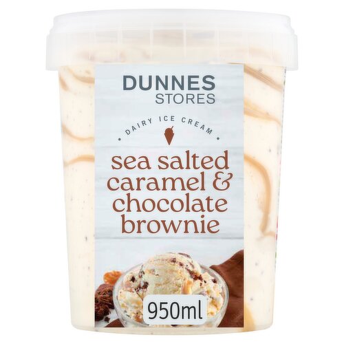 Dunnes Stores Dairy Ice Cream Sea Salted Caramel & Chocolate Brownie 950ml