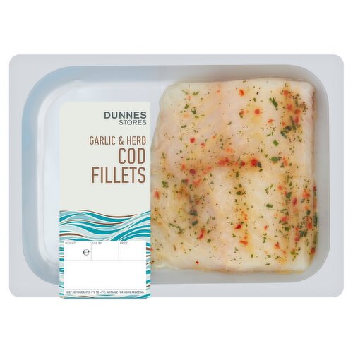 Dunnes Stores 2 Garlic & Herb Cod Fillets 250g