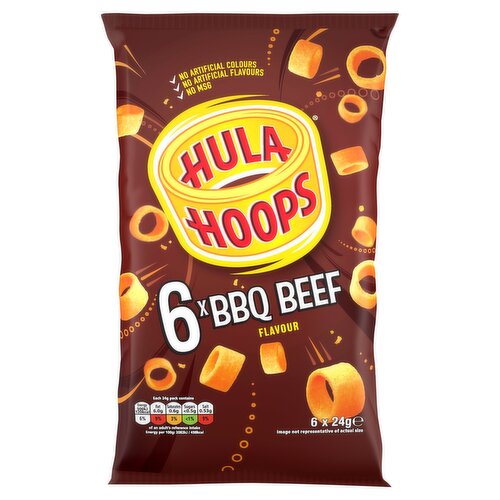 Hula Hoops BBQ Beef Multipack Crisps 6 Pack SRP