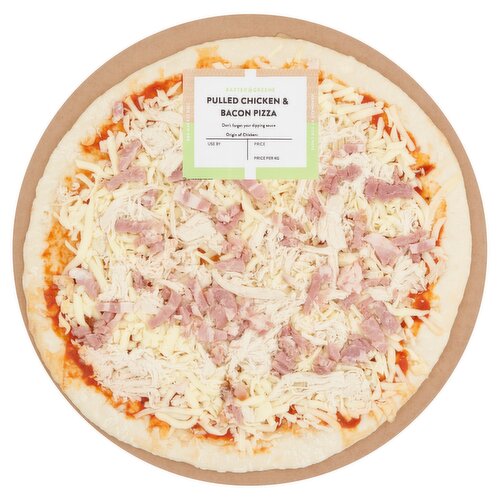 Baxter & Greene Pulled Chicken & Bacon Pizza 490g