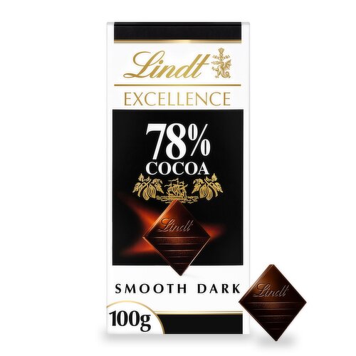 Lindt Excellence Dark 78% Cocoa Chocolate Bar 100g