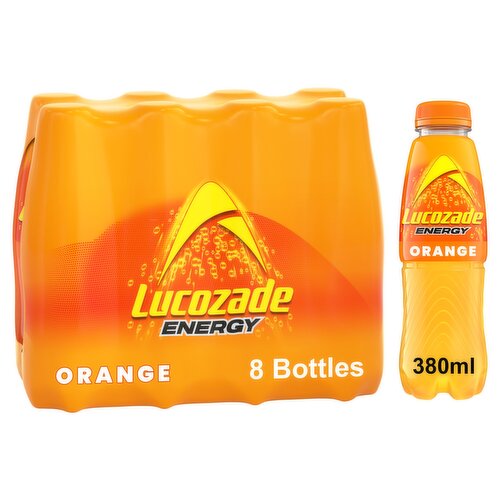 Lucozade Energy Drink Orange 8 x 380ml Multipack