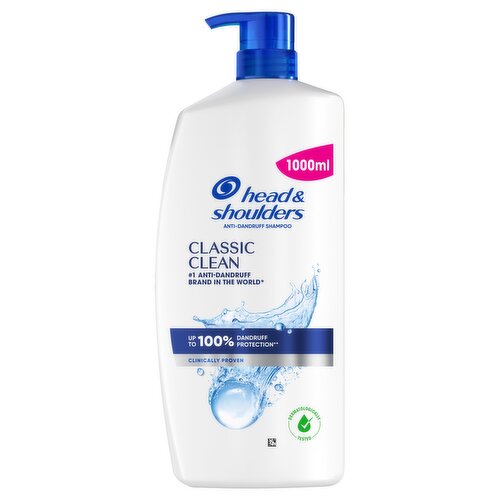 Head & Shoulders Classic Clean Anti-Dandruff Shampoo, Up To 100% Dandruff Protection, 1 L