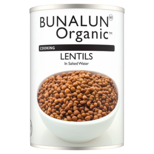 Bunalun Organic Cooking Lentils in Salted Water 400g