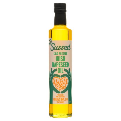 Sussed Heart Plus Cold Pressed Irish Rapeseed Oil with added Omega 3 DHA, EPA & Vitamin E 500ml
