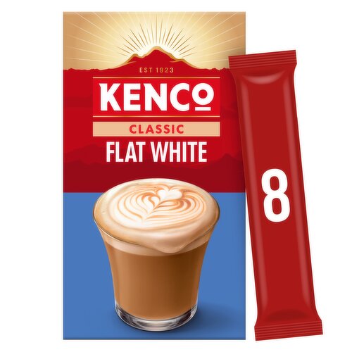 Kenco Flat White Instant Coffee Sachets x8