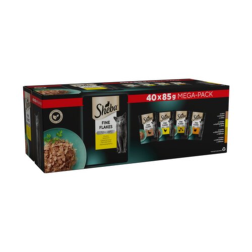 Sheba Fine Flakes Poultry Selection in Jelly 40 x 85g (3.5kg)