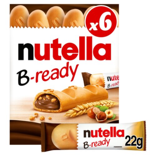 NUTELLA® B-ready 132g - 6 Bars x 22g Wafers filled with Nutella