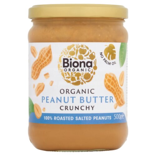 Biona Organic Crunchy Peanut Butter 500g