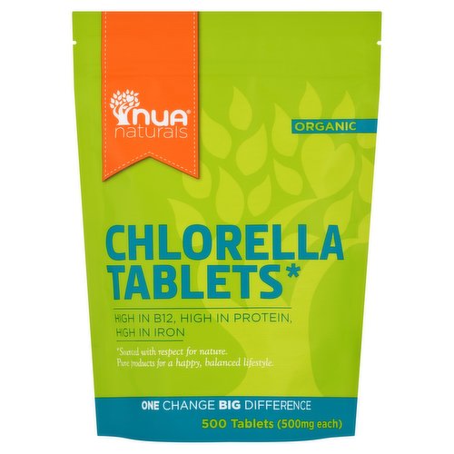 Nua Naturals Chlorella Tablets 500 Tablets (500mg Each)