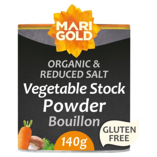 Marigold Health Foods Organic & Reduced Salt Bouillon Instant Vegetable Stock Powder 140g