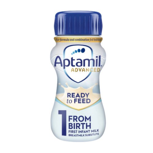 Aptamil Advanced 1 First Baby Milk Liquid Formula, From Birth, 200ml