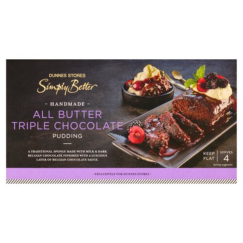 Dunnes Stores Simply Better Handmade All Butter Triple Chocolate Pudding 420g