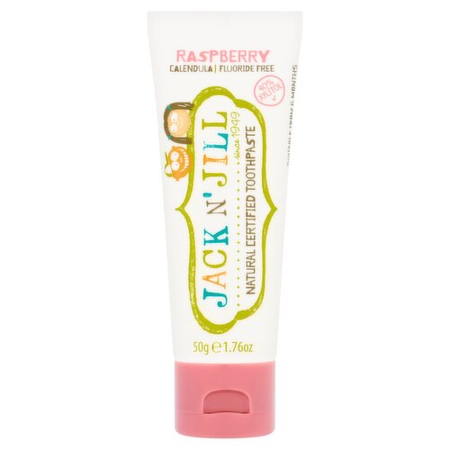 Jack N' Jill Raspberry Natural Certified Toothpaste 50g