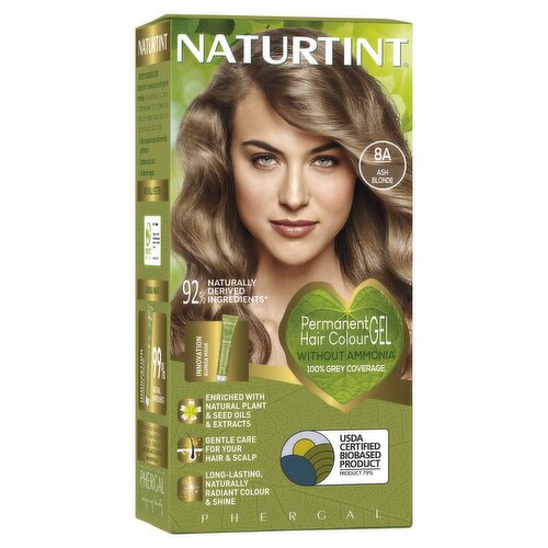 Naturtint Phergal 8A Ash Blonde Permanent Hair Colour Gel 170ml